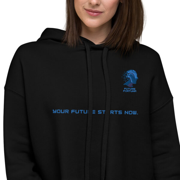 Future Fortuna Embroidered Crop Hoodie - Image 3